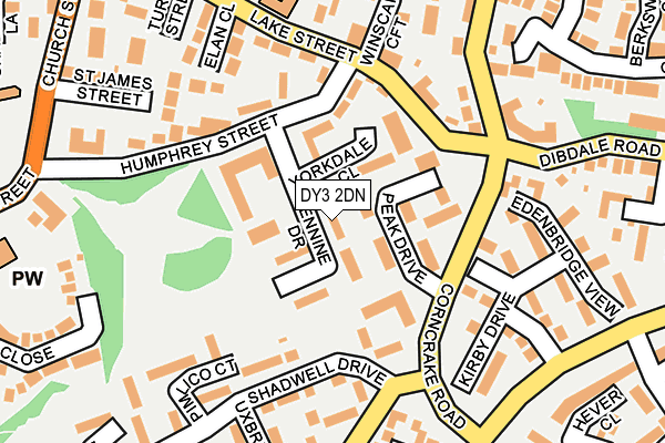 DY3 2DN map - OS OpenMap – Local (Ordnance Survey)