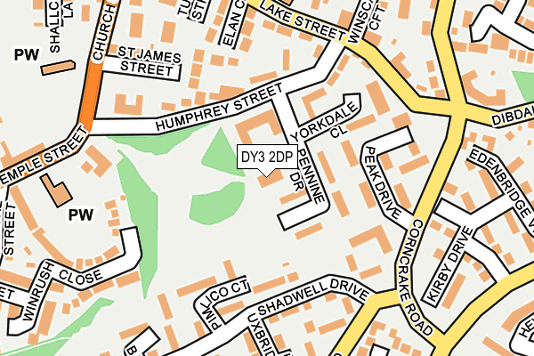DY3 2DP map - OS OpenMap – Local (Ordnance Survey)