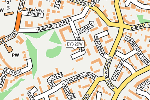DY3 2DW map - OS OpenMap – Local (Ordnance Survey)