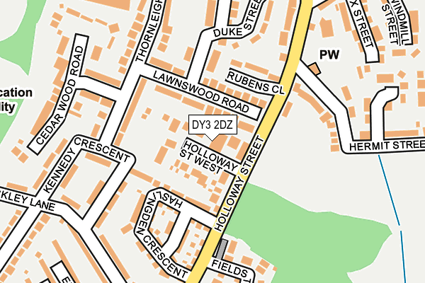DY3 2DZ map - OS OpenMap – Local (Ordnance Survey)