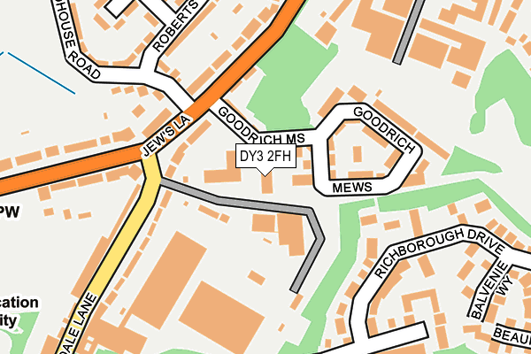 DY3 2FH map - OS OpenMap – Local (Ordnance Survey)