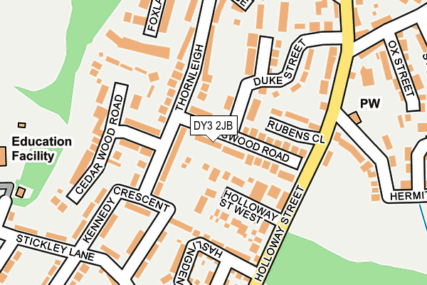 DY3 2JB map - OS OpenMap – Local (Ordnance Survey)