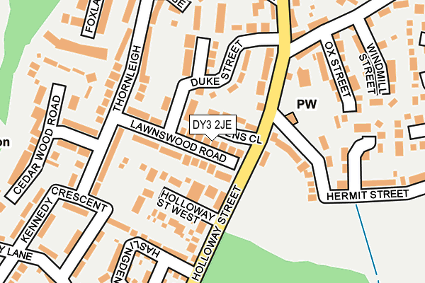 DY3 2JE map - OS OpenMap – Local (Ordnance Survey)