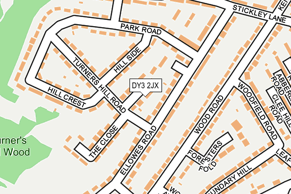 DY3 2JX map - OS OpenMap – Local (Ordnance Survey)
