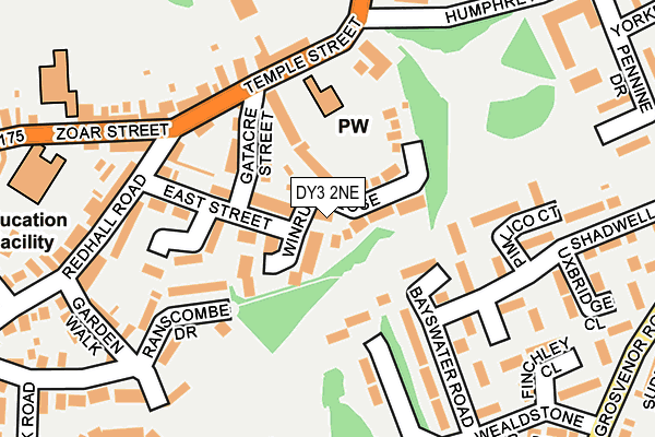 DY3 2NE map - OS OpenMap – Local (Ordnance Survey)