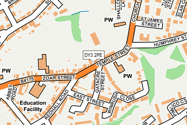 DY3 2PE map - OS OpenMap – Local (Ordnance Survey)