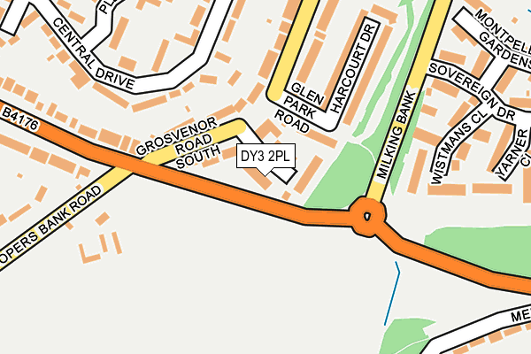 DY3 2PL map - OS OpenMap – Local (Ordnance Survey)