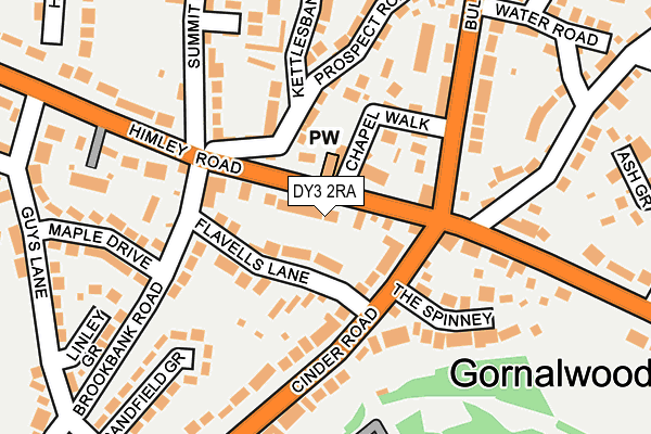 DY3 2RA map - OS OpenMap – Local (Ordnance Survey)