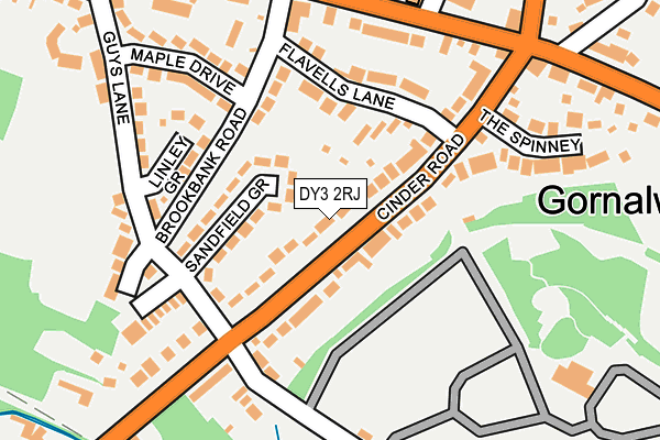 DY3 2RJ map - OS OpenMap – Local (Ordnance Survey)