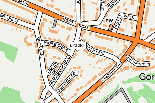 DY3 2RT map - OS OpenMap – Local (Ordnance Survey)