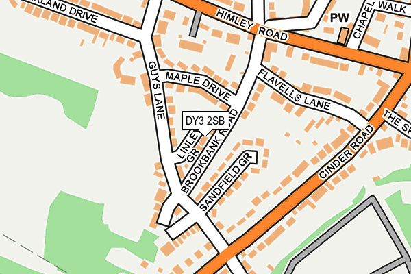 DY3 2SB map - OS OpenMap – Local (Ordnance Survey)