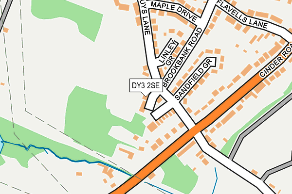 DY3 2SE map - OS OpenMap – Local (Ordnance Survey)