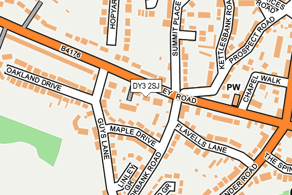 DY3 2SJ map - OS OpenMap – Local (Ordnance Survey)