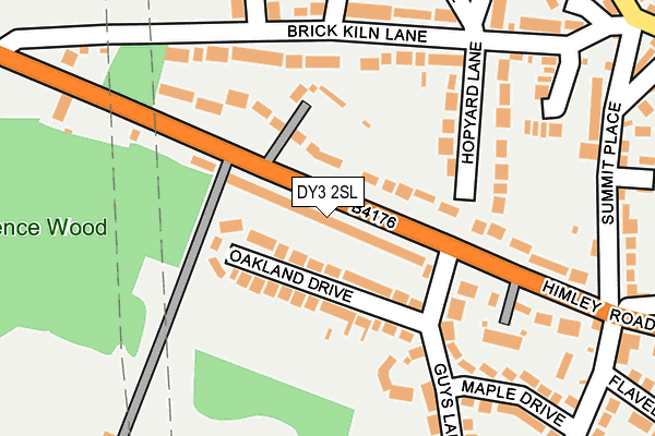 DY3 2SL map - OS OpenMap – Local (Ordnance Survey)