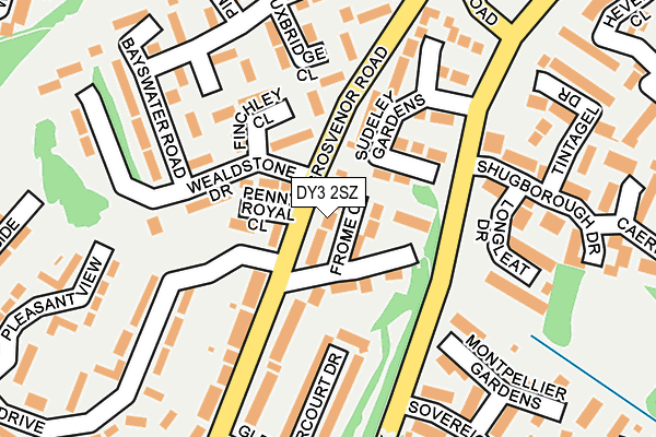 DY3 2SZ map - OS OpenMap – Local (Ordnance Survey)