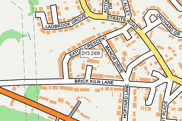 DY3 2XW map - OS OpenMap – Local (Ordnance Survey)