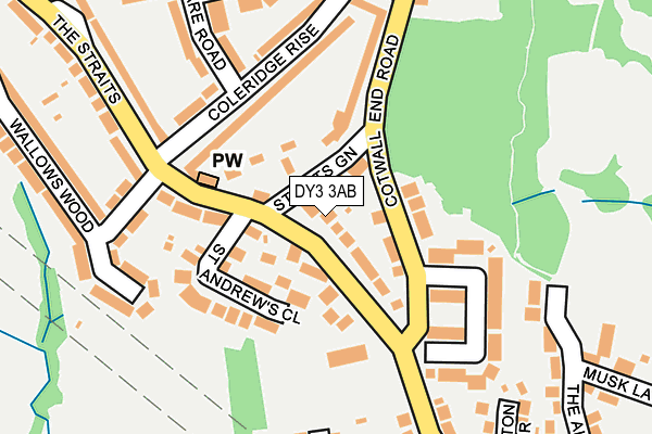 DY3 3AB map - OS OpenMap – Local (Ordnance Survey)
