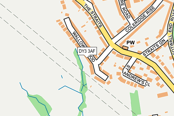 DY3 3AF map - OS OpenMap – Local (Ordnance Survey)