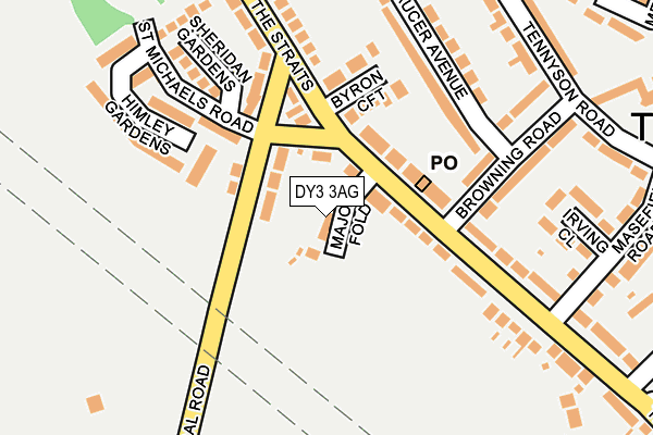 DY3 3AG map - OS OpenMap – Local (Ordnance Survey)