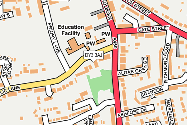 DY3 3AJ map - OS OpenMap – Local (Ordnance Survey)