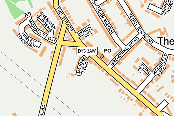 DY3 3AW map - OS OpenMap – Local (Ordnance Survey)