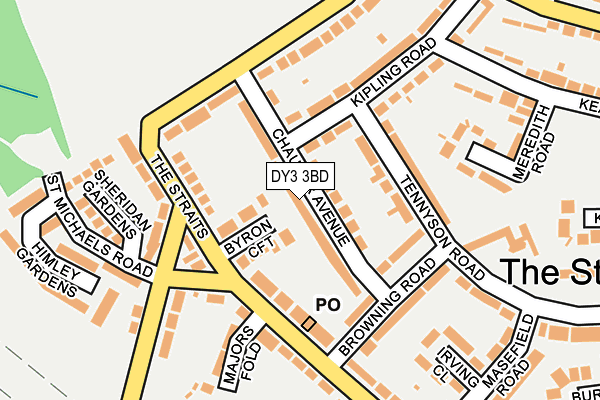 DY3 3BD map - OS OpenMap – Local (Ordnance Survey)