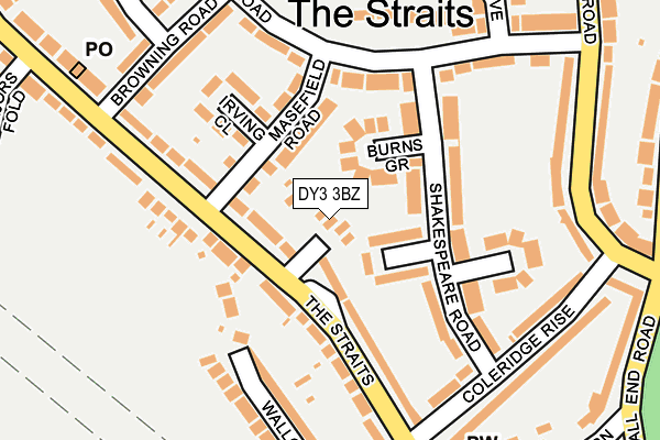DY3 3BZ map - OS OpenMap – Local (Ordnance Survey)