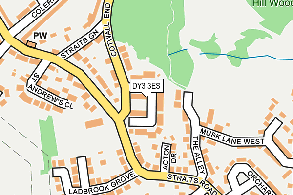 DY3 3ES map - OS OpenMap – Local (Ordnance Survey)