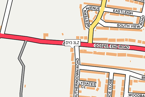 DY3 3LZ map - OS OpenMap – Local (Ordnance Survey)