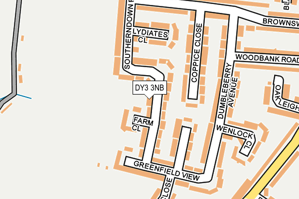 DY3 3NB map - OS OpenMap – Local (Ordnance Survey)