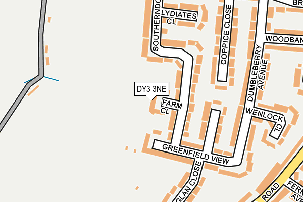 DY3 3NE map - OS OpenMap – Local (Ordnance Survey)