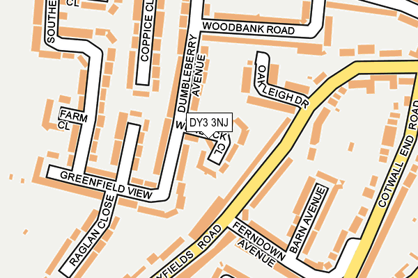 DY3 3NJ map - OS OpenMap – Local (Ordnance Survey)