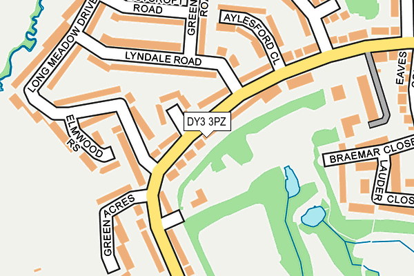 DY3 3PZ map - OS OpenMap – Local (Ordnance Survey)