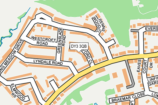 DY3 3QB map - OS OpenMap – Local (Ordnance Survey)