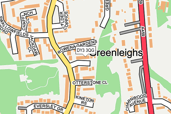 DY3 3QG map - OS OpenMap – Local (Ordnance Survey)