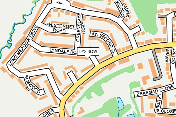 DY3 3QW map - OS OpenMap – Local (Ordnance Survey)