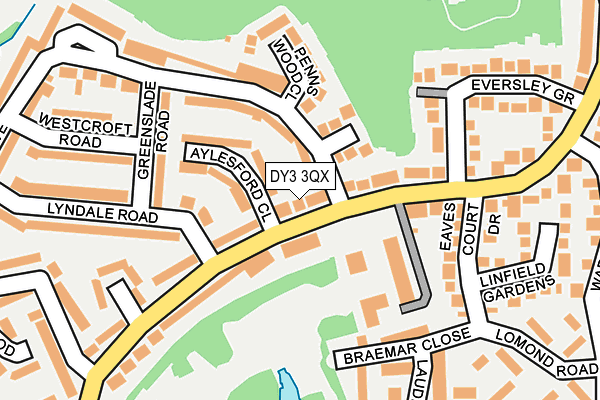 DY3 3QX map - OS OpenMap – Local (Ordnance Survey)