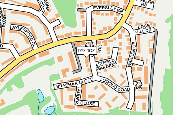 DY3 3QZ map - OS OpenMap – Local (Ordnance Survey)