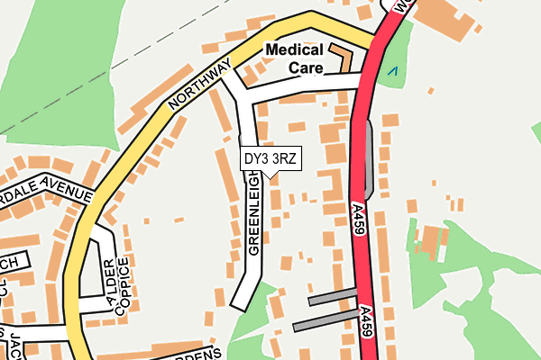 DY3 3RZ map - OS OpenMap – Local (Ordnance Survey)