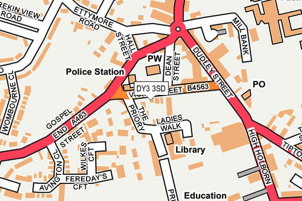 DY3 3SD map - OS OpenMap – Local (Ordnance Survey)