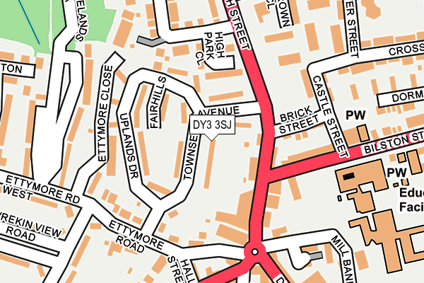 DY3 3SJ map - OS OpenMap – Local (Ordnance Survey)