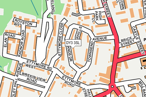 DY3 3SL map - OS OpenMap – Local (Ordnance Survey)