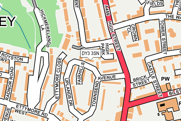 DY3 3SN map - OS OpenMap – Local (Ordnance Survey)