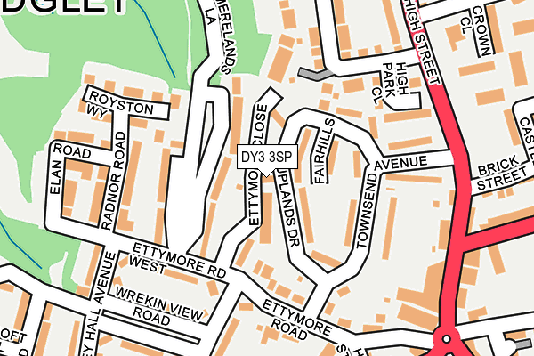 DY3 3SP map - OS OpenMap – Local (Ordnance Survey)