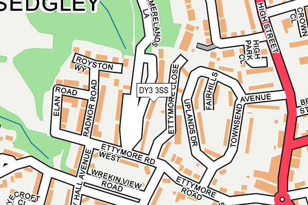 DY3 3SS map - OS OpenMap – Local (Ordnance Survey)