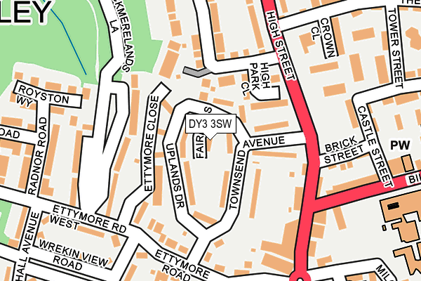 DY3 3SW map - OS OpenMap – Local (Ordnance Survey)