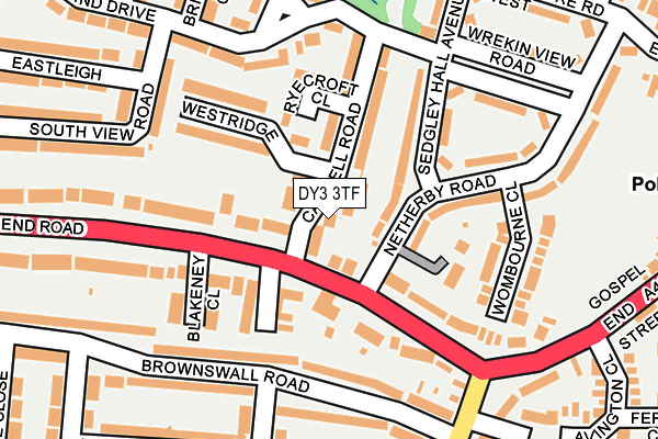 DY3 3TF map - OS OpenMap – Local (Ordnance Survey)