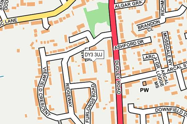 DY3 3UJ map - OS OpenMap – Local (Ordnance Survey)