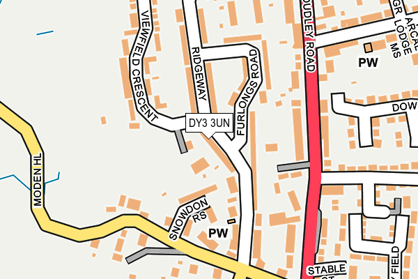 DY3 3UN map - OS OpenMap – Local (Ordnance Survey)