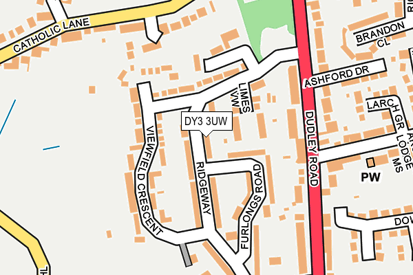 DY3 3UW map - OS OpenMap – Local (Ordnance Survey)